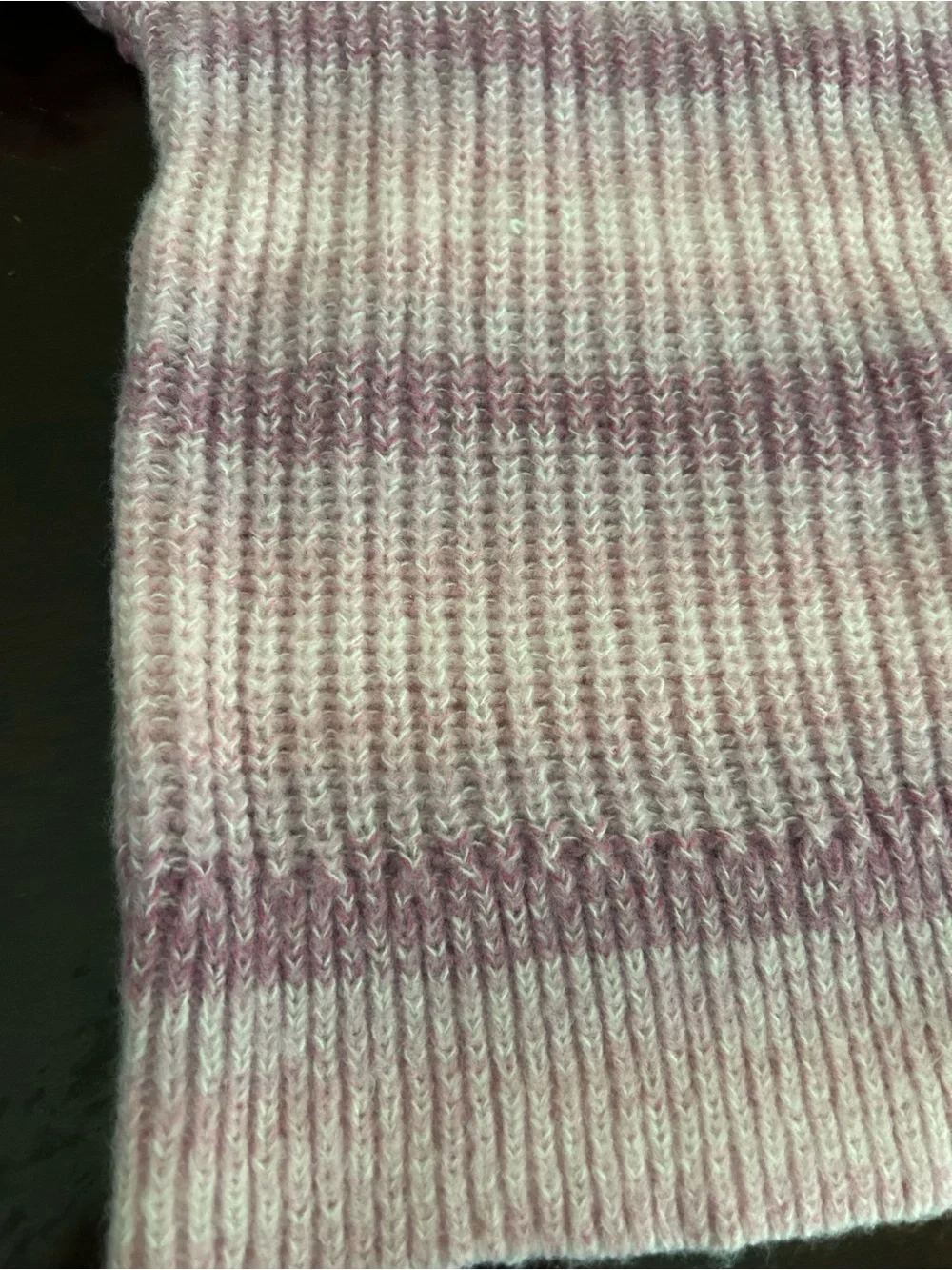 abercrombie kids Pink & Cream Striped Ribbed Crewneck Sweater
